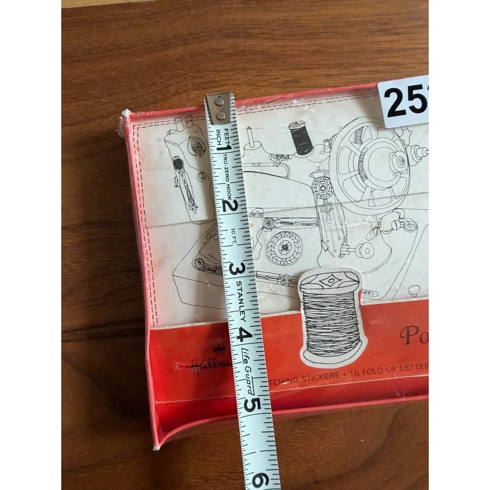 VTG Hallmark Postalettes Stationery Set Sealed Sewing Machine Line Art